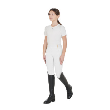 Leggings ajustados para niña con grip y logotipo Equestro Leggings ajustados para niña con grip y logotipo Equestro