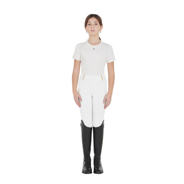 Leggings ajustados para niña con grip y logotipo Equestro Leggings ajustados para niña con grip y logotipo Equestro