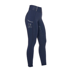 Leggings ajustados para mujer con strass Equestro Americana marina Azul marino