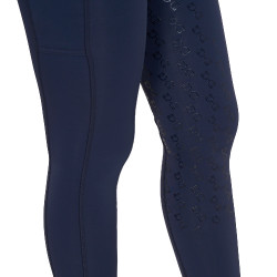 Leggings ajustados para mujer con strass Equestro Americana marina Azul marino