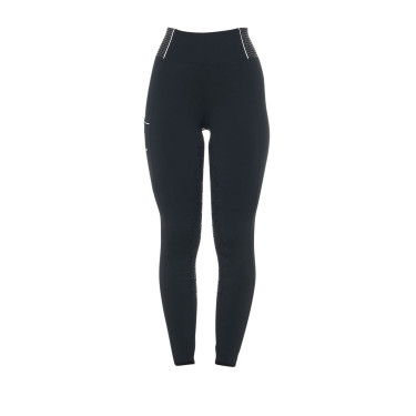 Legging ajusté femme avec strass Equestro Negro