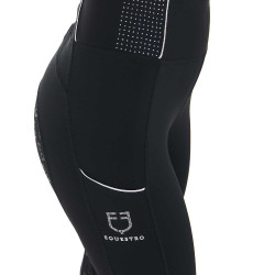 Legging ajusté femme avec strass Equestro Negro
