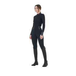 Legging ajusté femme avec strass Equestro Negro