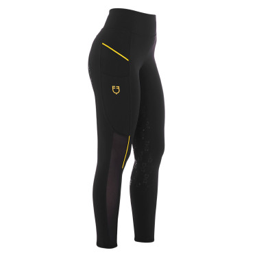 Legging ajustado para mujer con insertos de micro-malla Equestro