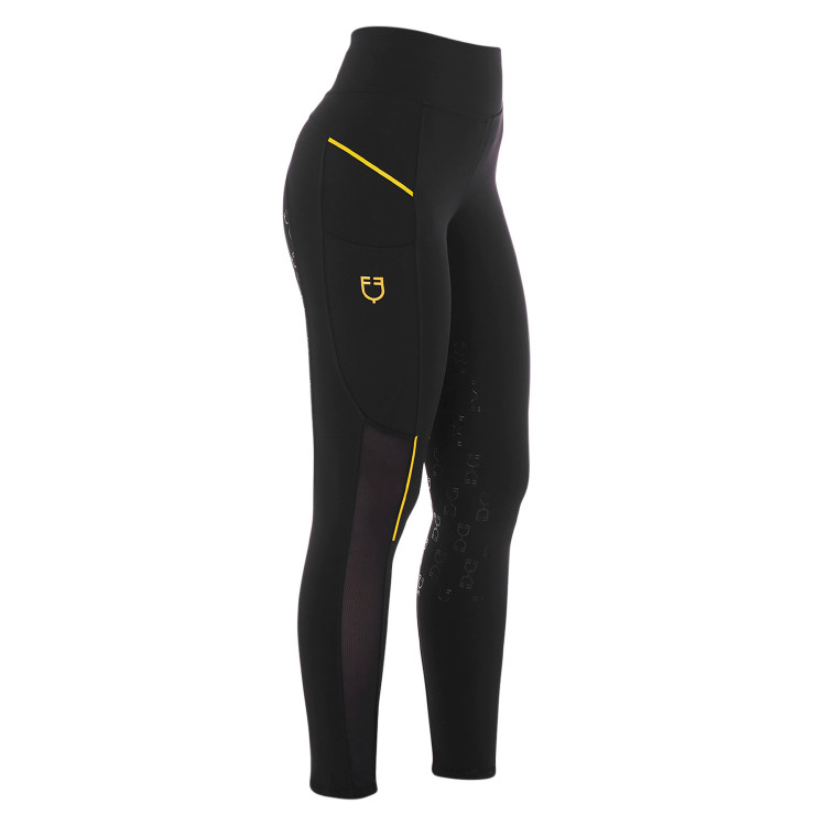 Legging ajustado para mujer con insertos de micro-malla Equestro