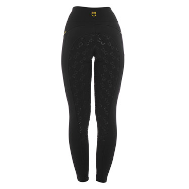 Legging ajustado para mujer con insertos de micro-malla Equestro Legging ajustado para mujer con insertos de micro-malla Equestro