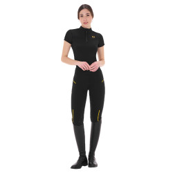 Legging ajustado para mujer con insertos de micro-malla Equestro Legging ajustado para mujer con insertos de micro-malla Equestro