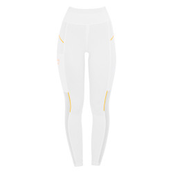 Legging ajusté femme avec inserts en micro-mesh Equestro Blanco