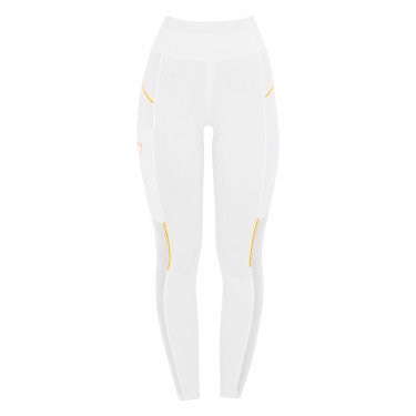 Legging ajusté femme avec inserts en micro-mesh Equestro Blanco