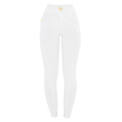 Legging ajusté femme avec inserts en micro-mesh Equestro Blanco