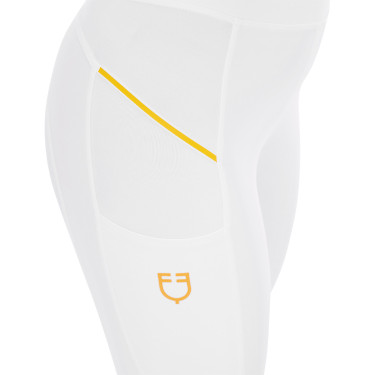 Legging ajusté femme avec inserts en micro-mesh Equestro Blanco