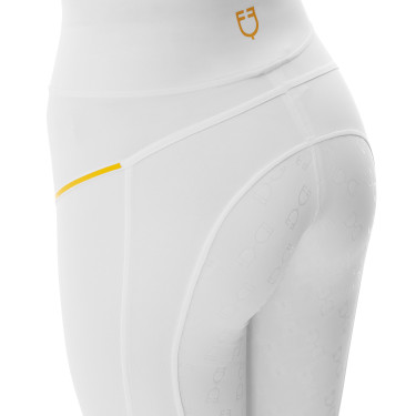Legging ajusté femme avec inserts en micro-mesh Equestro Blanco