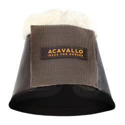 Campanas de cuero ecológico de oveja con cierre de velcro Acavallo Castaño Marrón Campanas de cuero ecológico de oveja con cierre de velcro Acavallo Castaño Marrón
