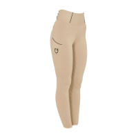 Leggings ajustados para mujer con grip completo Classic Equestro Incienso Beige