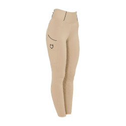 Leggings ajustados para mujer con grip completo Classic Equestro Incienso Beige