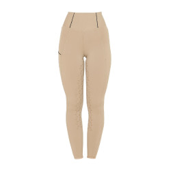 Leggings ajustados para mujer con grip completo Classic Equestro Incienso Beige