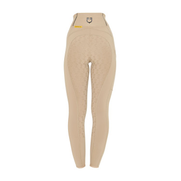 Leggings ajustados para mujer con grip completo Classic Equestro Incienso Beige