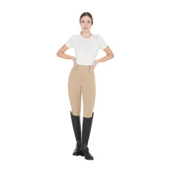 Leggings ajustados para mujer con grip completo Classic Equestro Incienso Beige