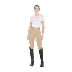 Leggings ajustados para mujer con grip completo Classic Equestro Incienso Beige