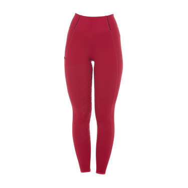 Leggings ajustados para mujer con grip completo Classic Equestro Scooter Beige