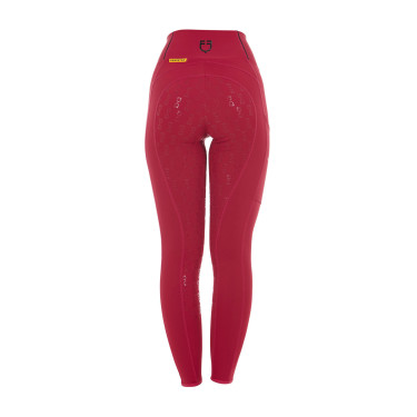 Leggings ajustados para mujer con grip completo Classic Equestro Scooter Beige