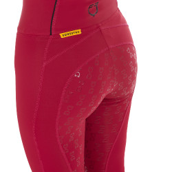Leggings ajustados para mujer con grip completo Classic Equestro Scooter Beige