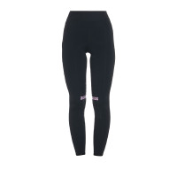 Leggings ajustados de tejido técnico elástico para mujer Kao Equestro Negro / lila Leggings ajustados de tejido técnico elástico para mujer Kao Equestro Negro / lila