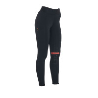 Leggings ajustados de tejido técnico elástico para mujer Kao Equestro Negro / lila Leggings ajustados de tejido técnico elástico para mujer Kao Equestro Negro / lila