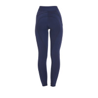 Leggings ajustados de tejido técnico elástico para mujer Kao Equestro Negro / lila Leggings ajustados de tejido técnico elástico para mujer Kao Equestro Negro / lila