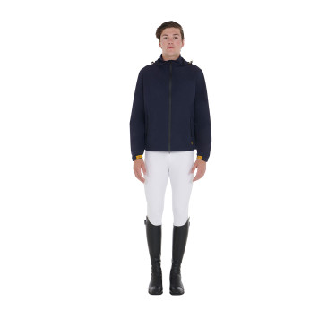 Impermeable técnico de 3 capas para hombre Equestro Marino Azul marino