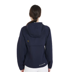 Impermeable técnico de 3 capas para mujer Equestro Marino Azul marino