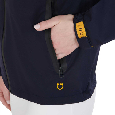 Impermeable técnico de 3 capas para mujer Equestro Marino Azul marino