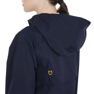 Impermeable técnico de 3 capas para mujer Equestro Marino Azul marino