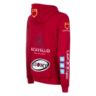 Sudadera con capucha para hombre con multi-logo Equestro Scooter Beige