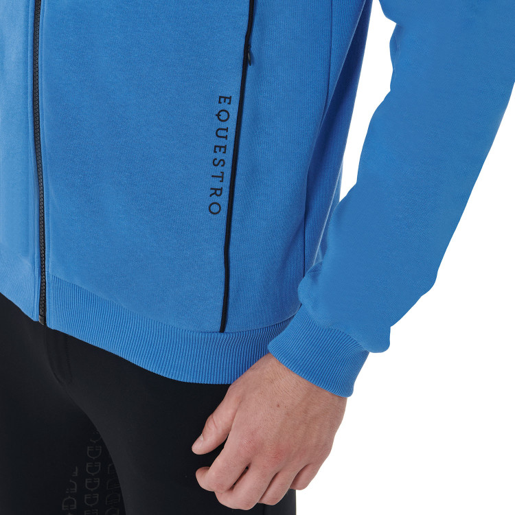 Sudadera con capucha de algodón con cremallera para hombre Equestro Sudadera con capucha de algodón con cremallera para hombre Equestro