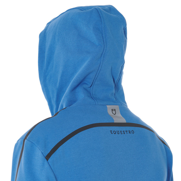 Sudadera con capucha de algodón con cremallera para hombre Equestro Sudadera con capucha de algodón con cremallera para hombre Equestro