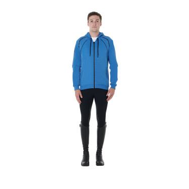 Sudadera con capucha de algodón con cremallera para hombre Equestro Sudadera con capucha de algodón con cremallera para hombre Equestro