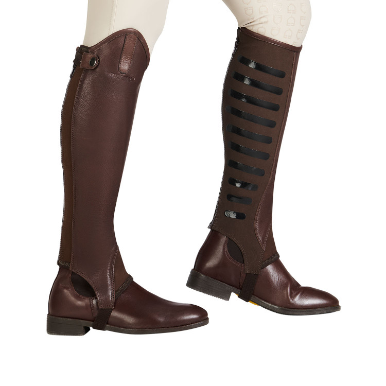 Mini-chaps unisex con inserciones de silicona Gel Grip System Equestro Mini-chaps unisex con inserciones de silicona Gel Grip System Equestro