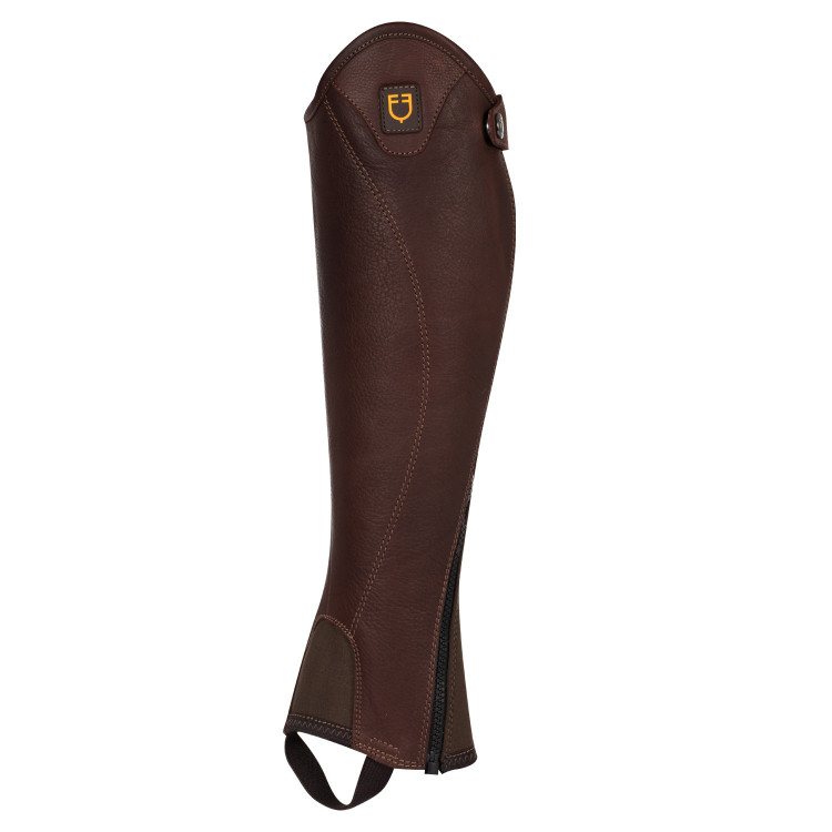 Mini-chaps de cuero flexible con cremallera lateral Magellano Equestro