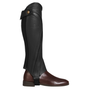 Mini-chaps unisex de cuero perforado para una comodidad máxima Salisbury Equestro Mini-chaps unisex de cuero perforado para una comodidad máxima Salisbury Equestro