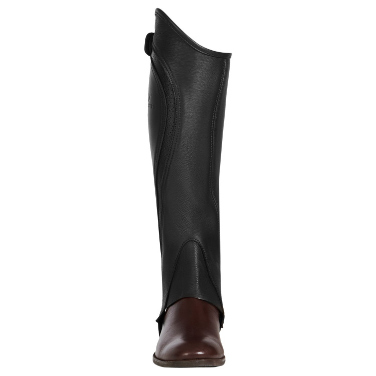 Mini-chaps unisex de cuero perforado para una comodidad máxima Salisbury Equestro Mini-chaps unisex de cuero perforado para una comodidad máxima Salisbury Equestro