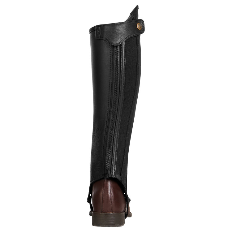 Mini-chaps unisex de cuero perforado para una comodidad máxima Salisbury Equestro Mini-chaps unisex de cuero perforado para una comodidad máxima Salisbury Equestro