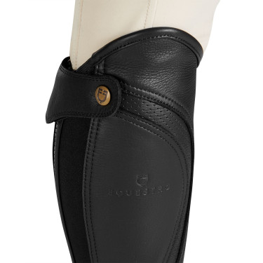 Mini-chaps unisex de cuero perforado para una comodidad máxima Salisbury Equestro Mini-chaps unisex de cuero perforado para una comodidad máxima Salisbury Equestro