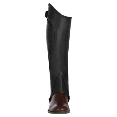 Mini-chaps unisex de cuero perforado para una comodidad máxima Salisbury Equestro Castaño Marrón