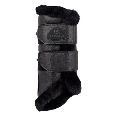 Guarniciones delanteras de cuero ecológico con forro sintético y doble velcro Acavallo Guarniciones delanteras de cuero ecológico con forro sintético y doble velcro Acavallo