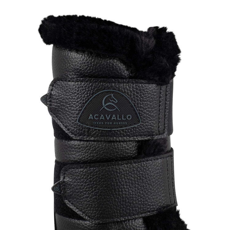 Guarniciones delanteras de cuero ecológico con forro sintético y doble velcro Acavallo Guarniciones delanteras de cuero ecológico con forro sintético y doble velcro Acavallo