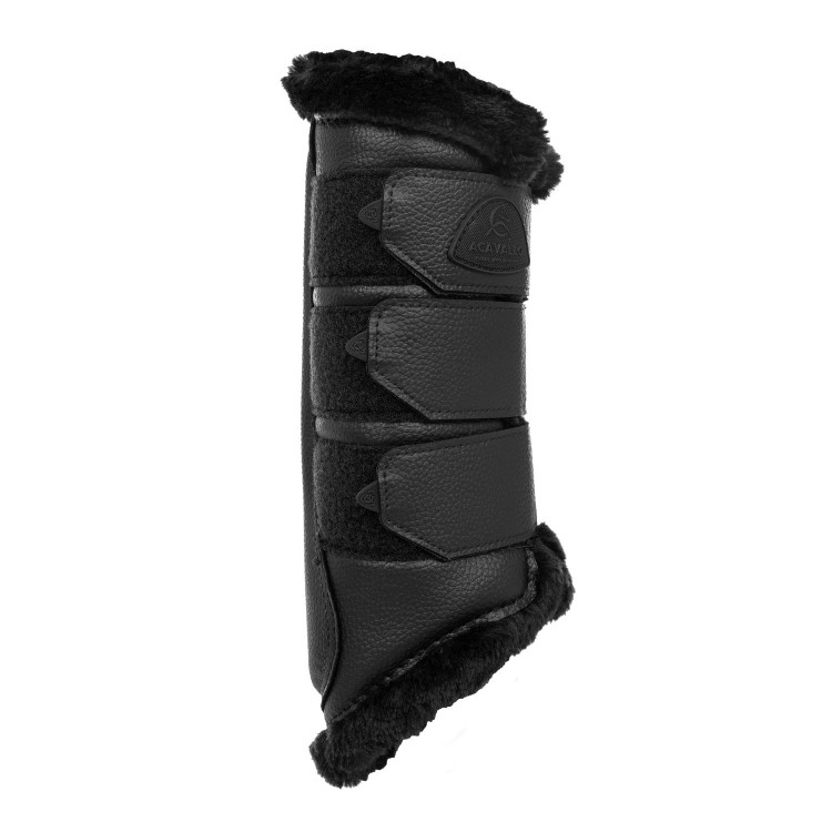 Guarniciones traseras de cuero sintético con triple velcro Acavallo