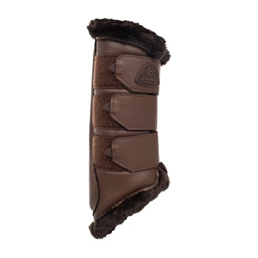 Guarniciones traseras de cuero sintético con triple velcro Acavallo Marrón oscuro Marr&amp;amp;amp;oacute;n