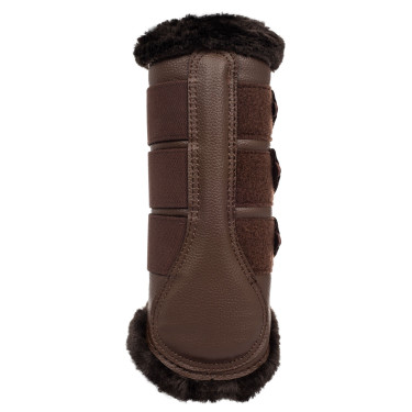 Guarniciones traseras de cuero sintético con triple velcro Acavallo Marrón oscuro Marr&amp;amp;amp;oacute;n