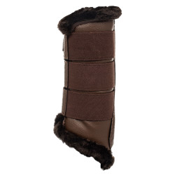 Guarniciones traseras de cuero sintético con triple velcro Acavallo Marrón oscuro Marr&amp;amp;amp;oacute;n